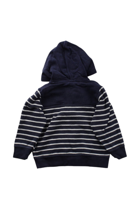 A Navy Hooded Sweatshirts from Petit Bateau in size 6-12M for neutral. (Back View)