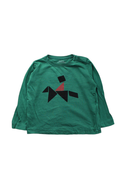 A Green Long Sleeve T Shirts from Bout'Chou in size 6-12M for neutral. (Front View)