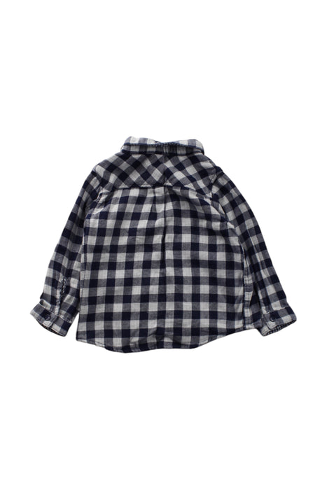 A Navy Long Sleeve Shirts from Petit Bateau in size 6-12M for neutral. (Back View)