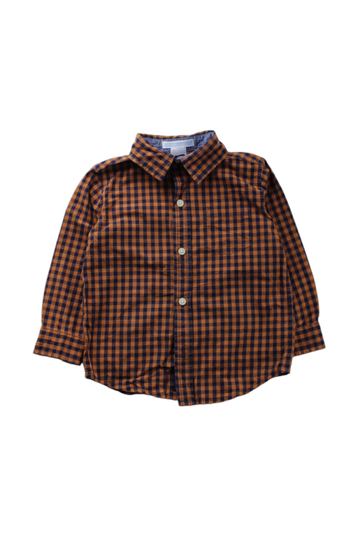 A Brown Long Sleeve Shirts from Janie & Jack in size 18-24M for boy. (Front View)