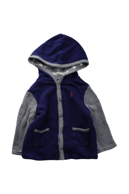A Navy Hooded Sweatshirts from Ralph Lauren in size 2T for neutral. (Front View)