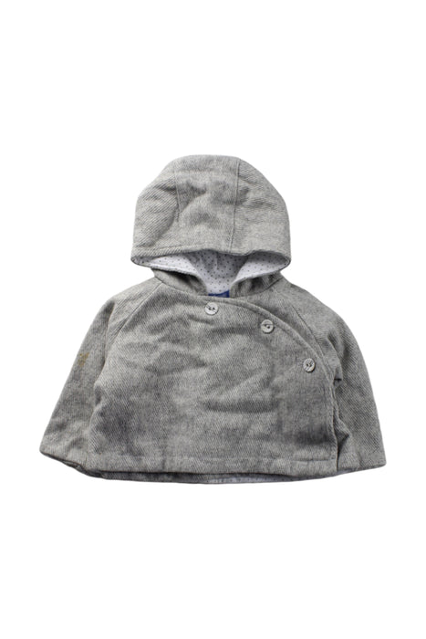 A Grey Capes & Ponchos from Jacadi in size 0-3M for neutral. (Front View)