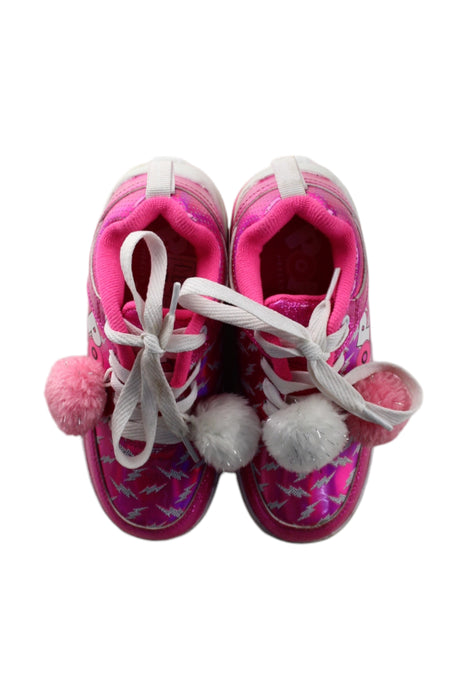 A Pink Sneakers from Heelys in size 6T for girl. (Back View)