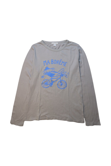 A Grey Long Sleeve T Shirts from Emile et Ida in size 12Y for boy. (Front View)