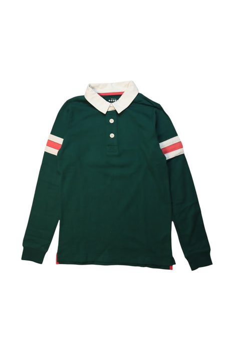 A Green Long Sleeve Polos from Boden in size 11Y for boy. (Front View)