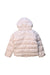 A Pink Puffer/Quilted Jackets from Burberry in size 3T for girl. (Back View)