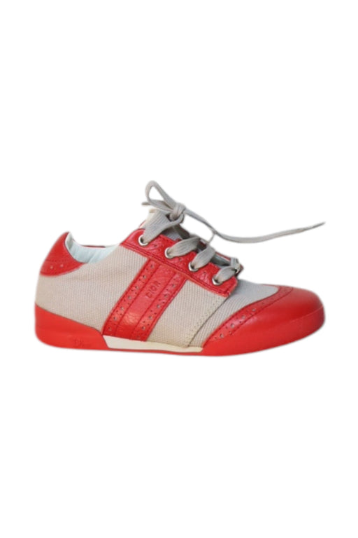 A Red Sneakers from Dior in size 3T for girl. (Front View)