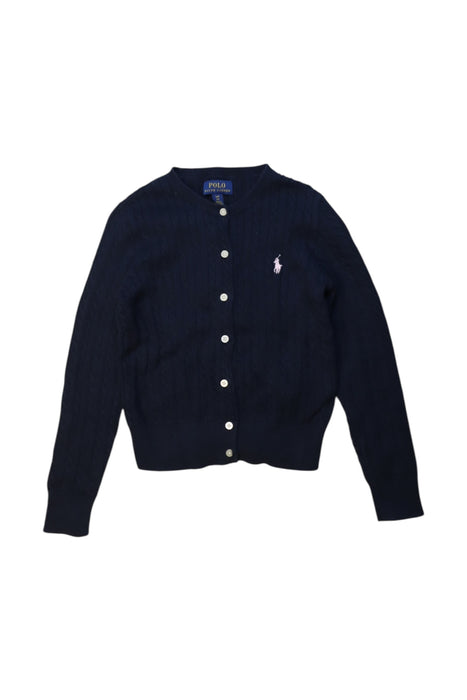 A Navy Cardigans from Polo Ralph Lauren in size 7Y for girl. (Front View)