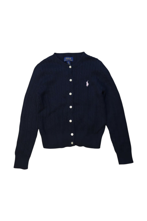 A Navy Cardigans from Polo Ralph Lauren in size 7Y for girl. (Front View)