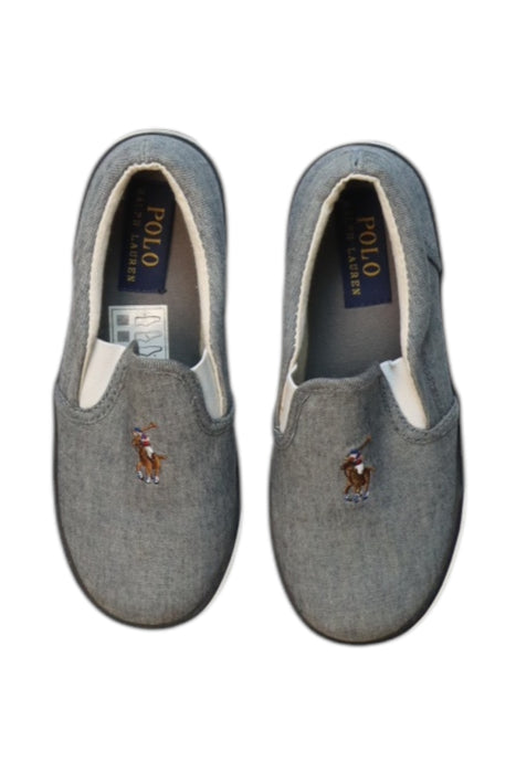 A Grey Slip Ons from Polo Ralph Lauren in size 5T for boy. (Back View)