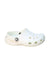 A White Slip Ons from Crocs in size 3T for boy. (Front View)