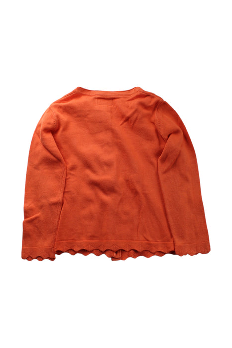 A Orange Cardigans from La Compagnie des Petits in size 4T for girl. (Back View)