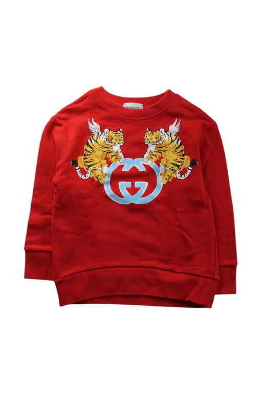 A Red Crewneck Sweatshirts from Gucci in size 4T for neutral. (Front View)