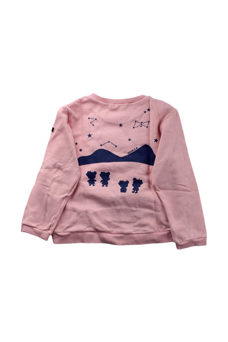 A Pink Crewneck Sweatshirts from Miki House in size 5T for girl. (Back View)