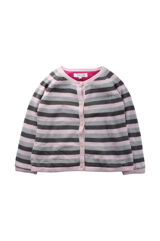 A Pink Cardigans from La Compagnie des Petits in size 4T for girl. (Front View)