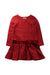 A Red Long Sleeve Dresses from Momonittu in size 6T for girl. (Front View)