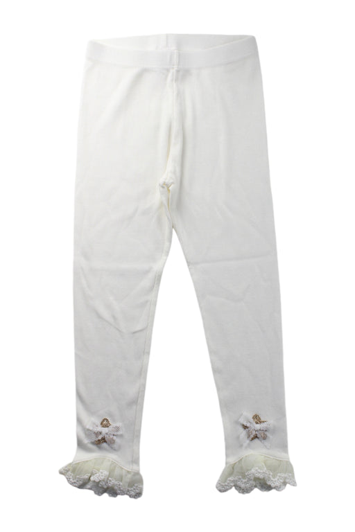 A White Leggings from Balabala in size 5T for girl. (Front View)