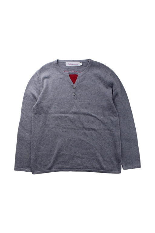 A Grey Buttoned Sweatshirts from Little Mercerie in size 6T for neutral. (Front View)