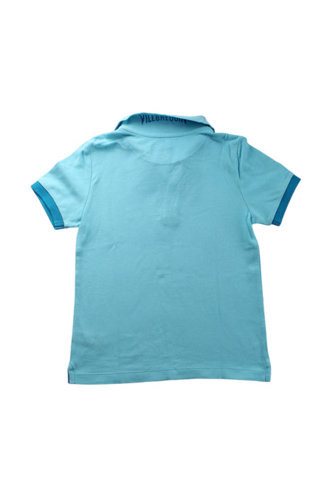 A Blue Short Sleeve Polos from Vilebrequin in size 8Y for boy. (Back View)