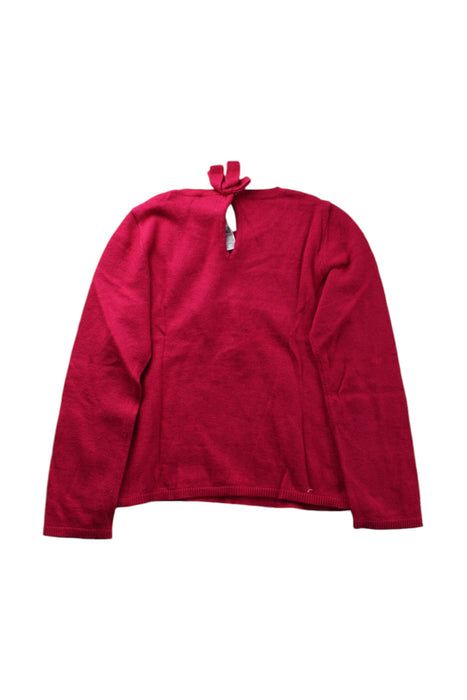 A Red Long Sleeve Tops from Jacadi in size 6T for girl. (Back View)