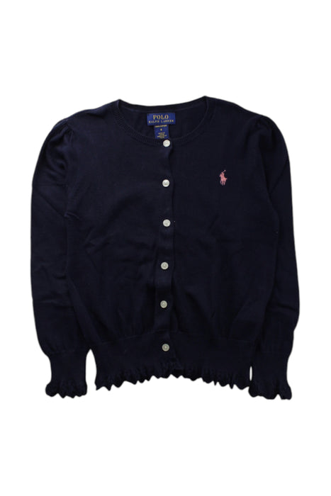 A Navy Cardigans from Polo Ralph Lauren in size 6T for girl. (Front View)