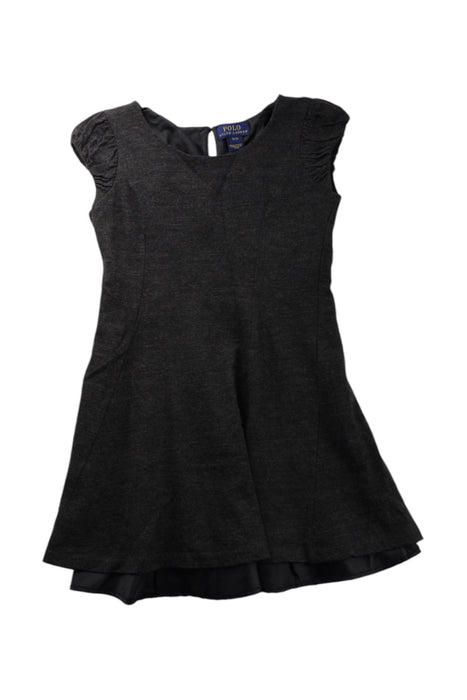 A Black Short Sleeve Dresses from Polo Ralph Lauren in size 7Y for girl. (Front View)