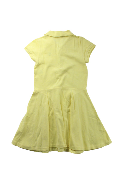 A Yellow Short Sleeve Dresses from Polo Ralph Lauren in size 6T for girl. (Back View)