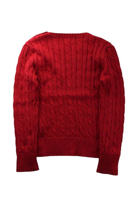 A Red Knit Sweaters from Polo Ralph Lauren in size 6T for girl. (Back View)