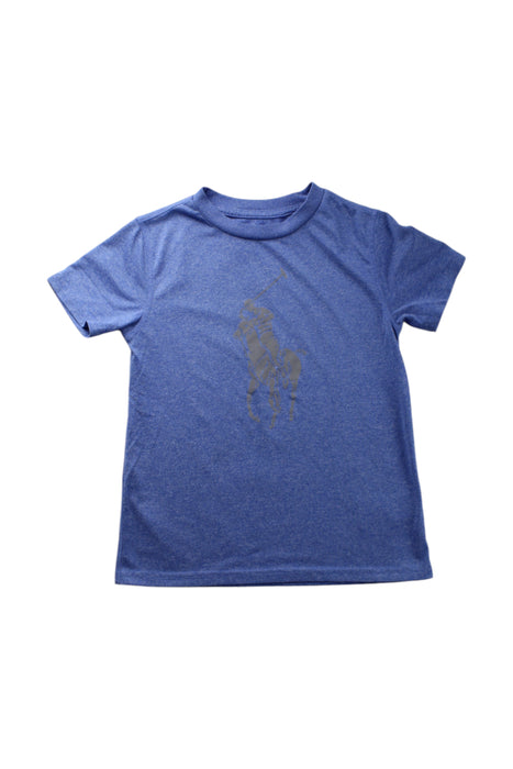 A Blue Short Sleeve T Shirts from Polo Ralph Lauren in size 6T for boy. (Front View)