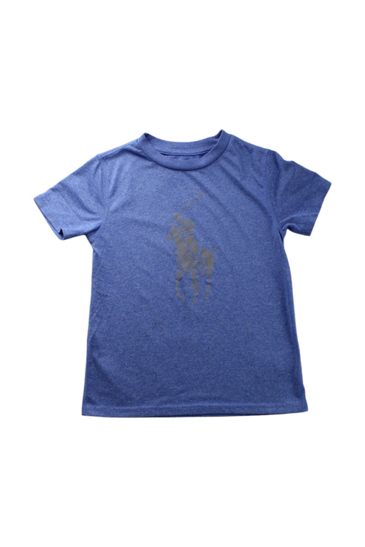 A Blue Short Sleeve T Shirts from Polo Ralph Lauren in size 6T for boy. (Front View)