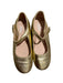 A Gold Dress Shoes from Jacadi in size 7Y for girl. (Back View)