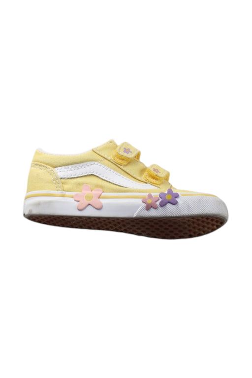 A Yellow Sneakers from Vans in size 3T for neutral. (Front View)