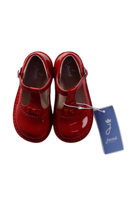 A Red Dress Shoes from Jacadi in size 18-24M for girl. (Back View)