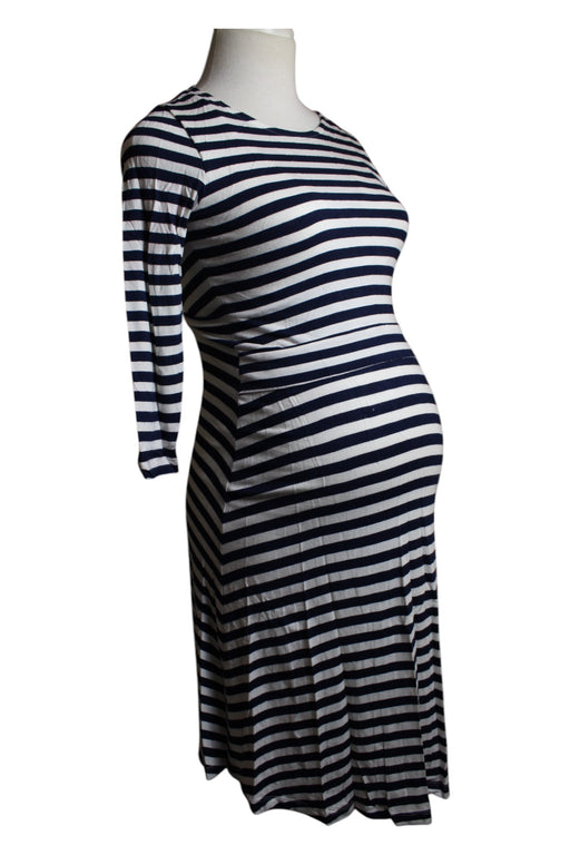 A Navy Long Sleeve Dresses from Seraphine in size S for maternity. (Front View)