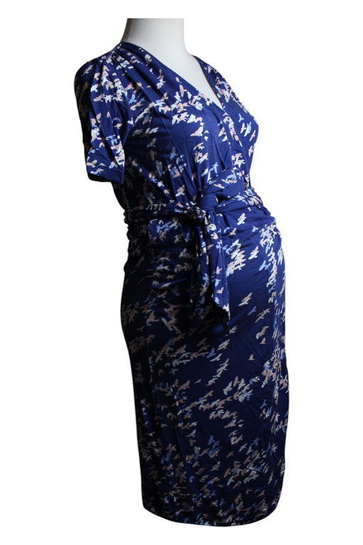 A Blue Short Sleeve Dresses from Mayarya in size XS for maternity. (Front View)