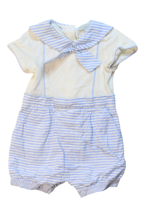 A Blue Short Sleeve Rompers from Nicholas & Bears in size 3-6M for boy. (Front View)