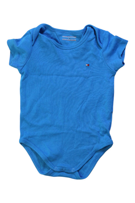 A Blue Short Sleeve Bodysuits from Tommy Hilfiger in size 0-3M for boy. (Front View)