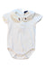 A White Short Sleeve Bodysuits from Thomas Brown in size 3-6M for boy. (Front View)