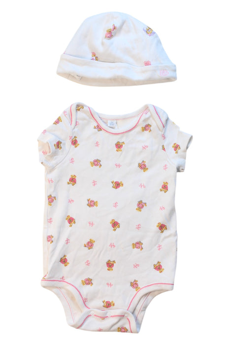 A White Short Sleeve Bodysuits from Ralph Lauren in size 6-12M for girl. (Front View)