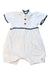 A White Short Sleeve Rompers from Emile et Rose in size 3-6M for boy. (Front View)