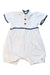 A White Short Sleeve Rompers from Emile et Rose in size 3-6M for boy. (Front View)