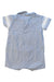 A Blue Short Sleeve Rompers from Laranjinha in size 3-6M for boy. (Back View)