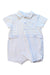 A Blue Short Sleeve Rompers from Tutto Piccolo in size 6-12M for boy. (Front View)