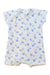 A White Short Sleeve Rompers from Petit Bateau in size 0-3M for boy. (Back View)
