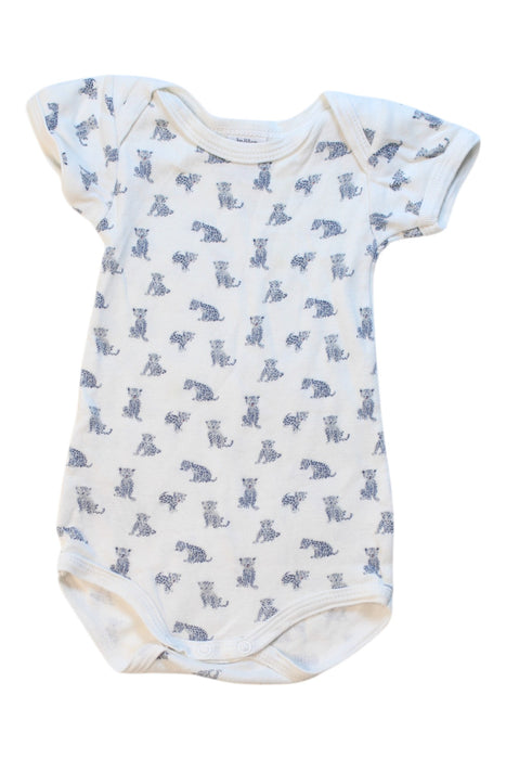 A White Short Sleeve Bodysuits from Petit Bateau in size 3-6M for boy. (Front View)