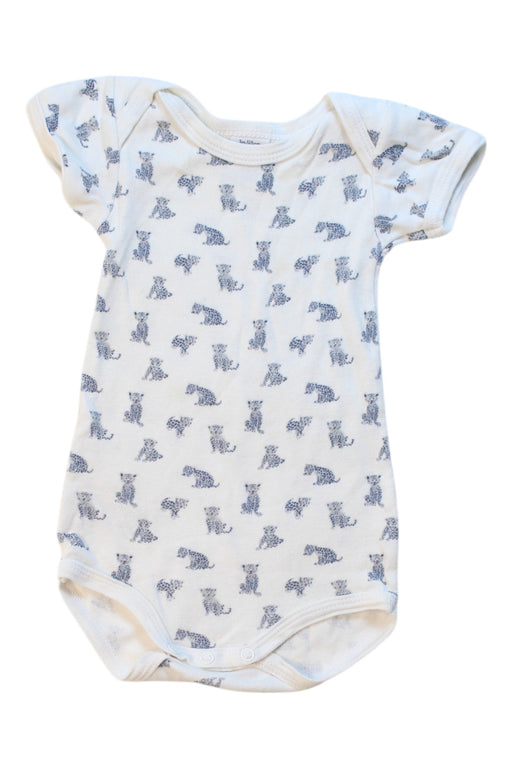 A White Short Sleeve Bodysuits from Petit Bateau in size 3-6M for boy. (Front View)