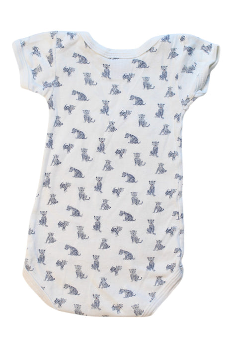 A White Short Sleeve Bodysuits from Petit Bateau in size 3-6M for boy. (Back View)