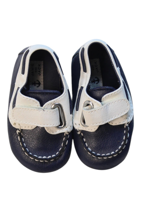 A Navy Loafers & Moccasins from Janie & Jack in size 0-3M for boy. (Back View)