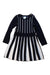 A Navy Long Sleeve Dresses from Jacadi in size 6T for girl. (Front View)