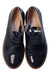 A Navy Dress Shoes from Jacadi in size 7Y for girl. (Back View)